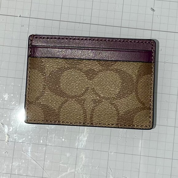 Coach Slim ID Card Case In Signature Canvas SLG - Picture 2 of 3